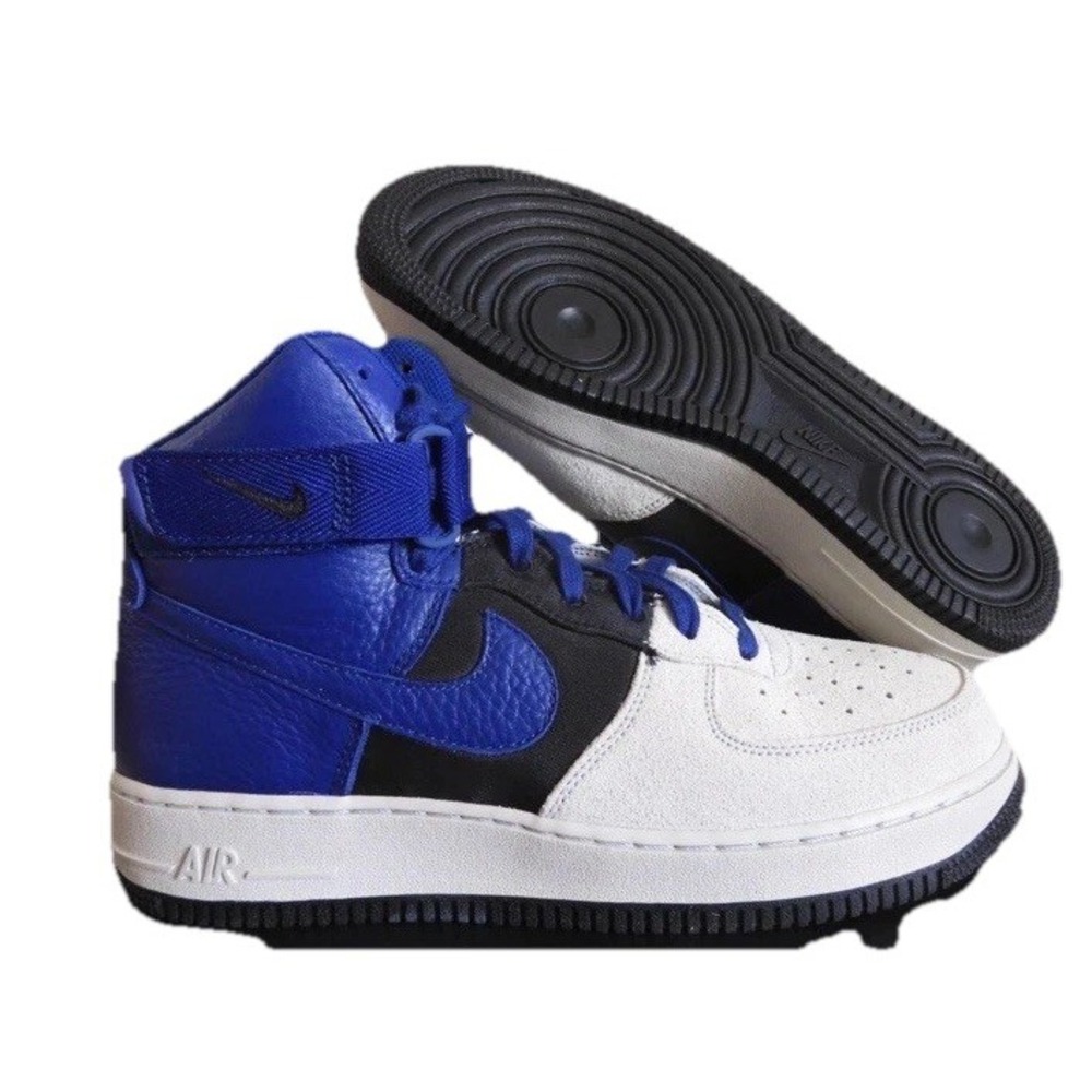 NIKE AIR FORCE 1 HIGH 07 LV8 PURE PLATINUM-DEEP ROYAL BLUE SZ 10 2017
